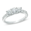 Thumbnail Image 0 of 1.00 CT. T.W. Diamond Three Stone Engagement Ring in 10K White Gold