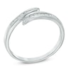 Thumbnail Image 2 of 0.10 CT. T.W. Diamond Bypass Ring in 10K White Gold