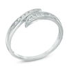 0.16 CT. T.W. Diamond Channel-Set Bypass Ring in 10K White Gold