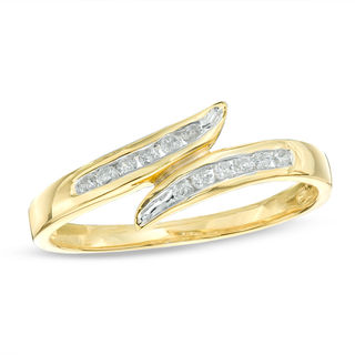 0.16 CT. T.W. Diamond Channel-Set Bypass Ring in 10K Gold