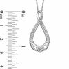 Thumbnail Image 2 of 0.10 CT. T.W. Diamond Claddagh Infinity Pendant in Sterling Silver