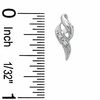 Thumbnail Image 2 of Diamond Accent Swirl Earrings in Sterling Silver