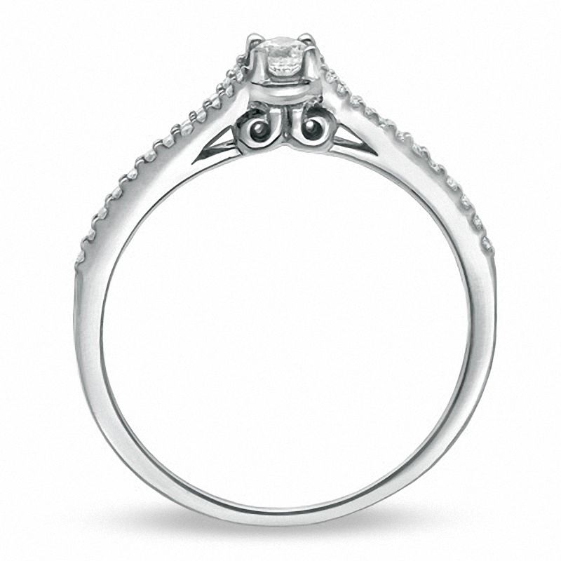 0.20 CT. T.W. Diamond Promise Ring is 10K White Gold