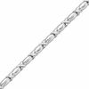 Thumbnail Image 1 of 0.25 CT. T.W. Baguette Diamond &quot;X&quot; Style Bracelet in Sterling Silver