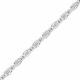 0.75 CT. T.W. Baguette Diamond Fashion Bracelet in Sterling Silver