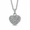 Thumbnail Image 0 of 0.25 CT. T.W. Diamond Heart Pendant in Sterling Silver