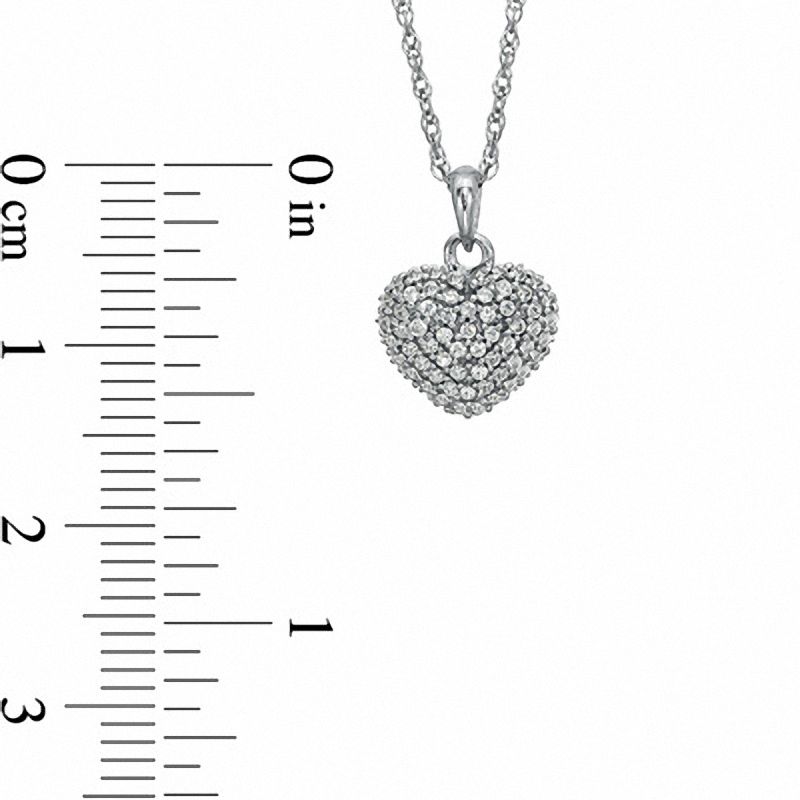 0.25 CT. T.W. Diamond Heart Pendant in Sterling Silver