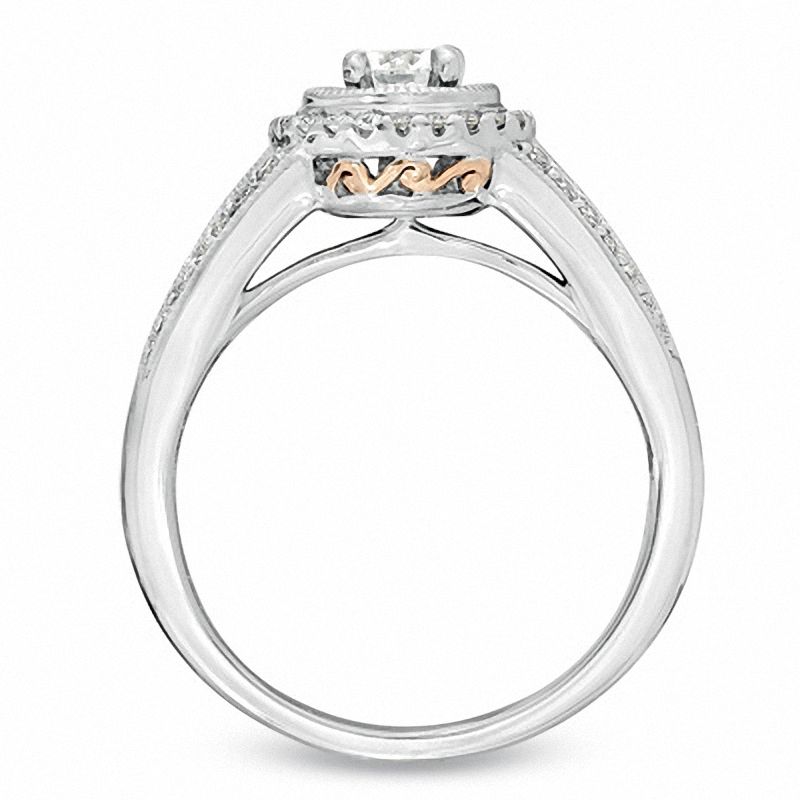 0.60 CT. T.W. Diamond Split Shank Engagement Ring in 14K White Gold