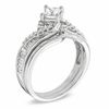 Thumbnail Image 2 of 1.00 CT. T.W. Princess-Cut Diamond Bypass Bridal Set in 14K White Gold
