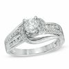 Thumbnail Image 0 of 0.75 CT. T.W. Diamond Swirl Engagement Ring in 14K White Gold