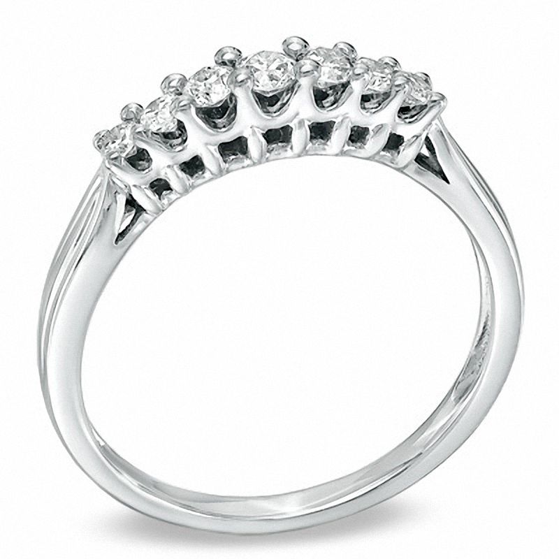 0.50 CT. T.W. Diamond Seven Stone Band in 10K White Gold