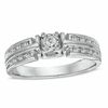0.12 CT. T.W. Diamond Double Row Promise Ring in 10K White Gold