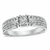 0.12 CT. T.W. Diamond Double Row Promise Ring in 10K White Gold
