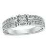 Thumbnail Image 0 of 0.12 CT. T.W. Diamond Double Row Promise Ring in 10K White Gold