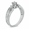 0.12 CT. T.W. Diamond Double Row Promise Ring in 10K White Gold