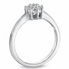 0.20 CT. T.W. Diamond Sunburst Promise Ring in 10K White Gold