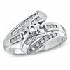 Thumbnail Image 1 of 0.10 CT. T.W. Diamond MOM Ring in Sterling Silver