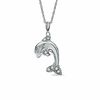 Thumbnail Image 1 of 0.07 CT. T.W. Diamond Dolphin Pendant in Sterling Silver