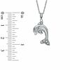 Thumbnail Image 2 of 0.07 CT. T.W. Diamond Dolphin Pendant in Sterling Silver