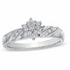 0.18 CT. T.W. Diamond Cluster Engagement Ring in 10K White Gold