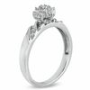 Thumbnail Image 2 of 0.18 CT. T.W. Diamond Cluster Engagement Ring in 10K White Gold