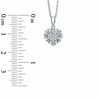 Thumbnail Image 2 of 0.16 CT. T.W. Diamond Heart Frame Pendant in 10K White Gold