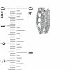 Thumbnail Image 2 of 0.50 CT. T.W. Round and Baguette Diamond Hoop Earrings in 10K White Gold
