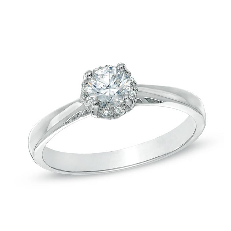 0.50 CT. T.W. Certified Canadian Diamond Engagement Ring in 14K White Gold (I/I1)