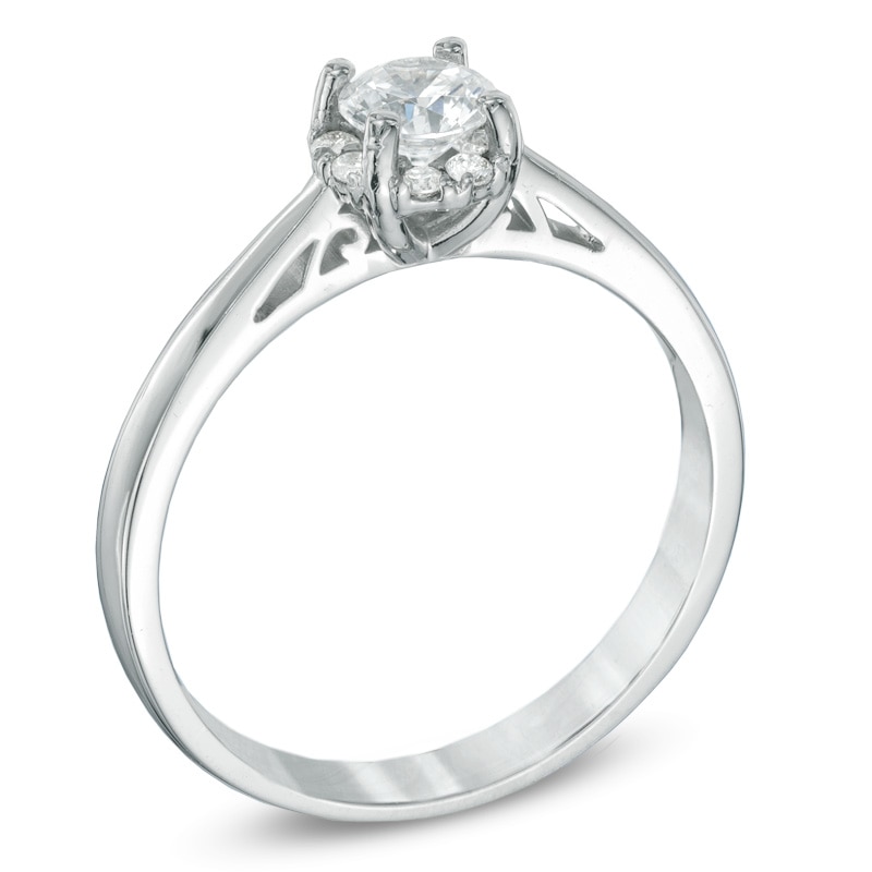 0.50 CT. T.W. Certified Canadian Diamond Engagement Ring in 14K White Gold (I/I1)