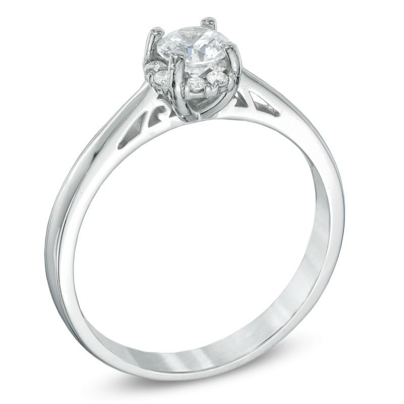 Main Image 2 of 0.50 CT. T.W. Certified Canadian Diamond Engagement Ring in 14K White Gold (I/I1)