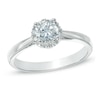 Thumbnail Image 1 of 0.70 CT. T.W. Certified Canadian Diamond Frame Engagement Ring in 14K White Gold (I/I1)