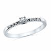 Thumbnail Image 1 of 0.10 CT. T.W. Diamond Promise Ring in 10K White Gold