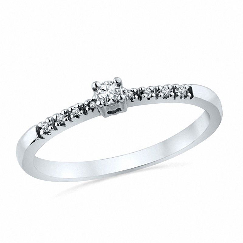 0.10 CT. T.W. Diamond Promise Ring in 10K White Gold|Peoples Jewellers