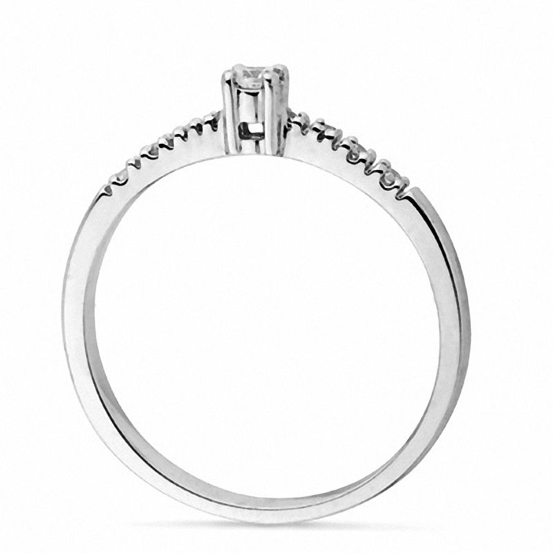 0.10 CT. T.W. Diamond Promise Ring in 10K White Gold