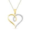 Thumbnail Image 1 of 0.12 CT. T.W. Diamond Loop Heart Pendant in 10K Gold