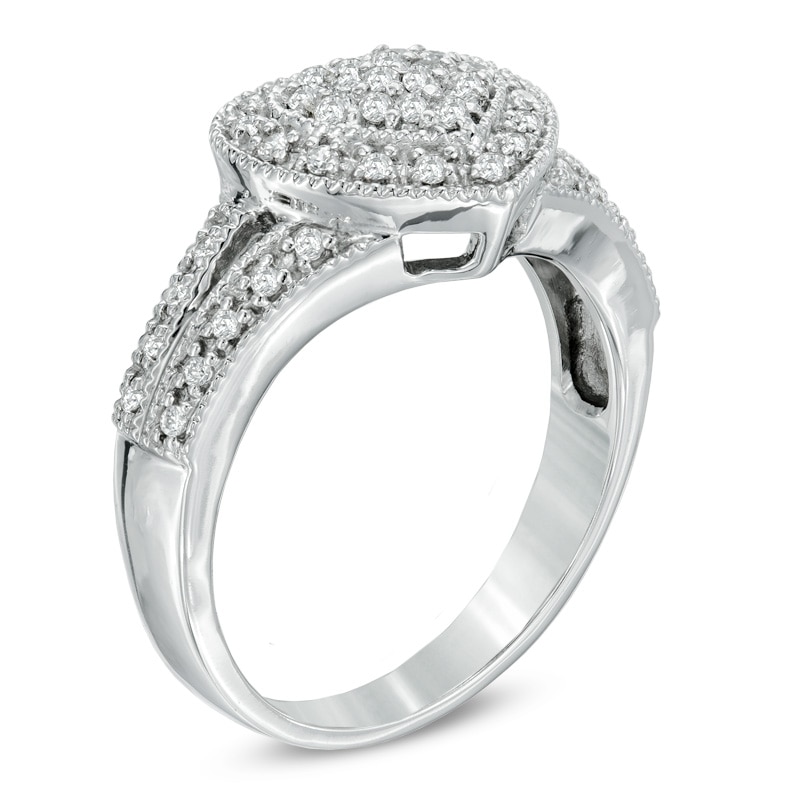 0.25 CT. T.W. Princess-Cut Diamond Heart Ring in Sterling Silver
