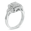 Thumbnail Image 2 of 0.25 CT. T.W. Composite Princess-Cut Diamond Fashion Ring in Sterling Silver