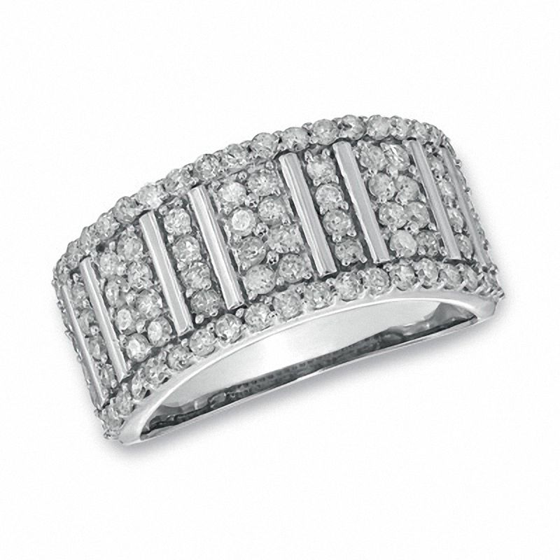 1.00 CT. T.W. Diamond Icicle Ring in 10K White Gold