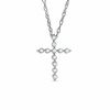 Thumbnail Image 1 of 0.33 CT. T.W. Diamond Cross Pendant in 10K White Gold