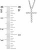 Thumbnail Image 2 of 0.33 CT. T.W. Diamond Cross Pendant in 10K White Gold