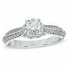 Thumbnail Image 0 of 0.80 CT. T.W. Certified Canadian Diamond Floral Engagement Ring in 14K White Gold (I/I1)