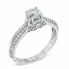 Thumbnail Image 2 of 0.80 CT. T.W. Certified Canadian Diamond Floral Engagement Ring in 14K White Gold (I/I1)