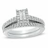 Thumbnail Image 1 of 0.60 CT. T.W. Baguette Diamond Frame Bridal Set in 14K White Gold