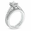Thumbnail Image 2 of 0.60 CT. T.W. Baguette Diamond Frame Bridal Set in 14K White Gold
