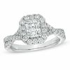 1.75 CT. T.W. Certified Radiant-Cut Diamond Frame Engagement Ring in 14K White Gold (I/I1)