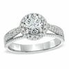 Thumbnail Image 1 of 1.05 CT. T.W. Certified Canadian Diamond Split Shank Engagement Ring in 14K White Gold (I/I1)