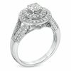 Thumbnail Image 1 of 1.00 CT. T.W. Diamond Double Frame Vintage-Style Engagement Ring in 14K White Gold