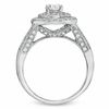 Thumbnail Image 3 of 1.00 CT. T.W. Diamond Double Frame Vintage-Style Engagement Ring in 14K White Gold