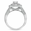 Thumbnail Image 2 of 1.00 CT. T.W. Diamond Double Frame Vintage-Style Engagement Ring in 14K White Gold