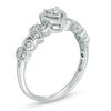 Thumbnail Image 1 of 0.12 CT. T.W. Diamond Vintage-Style Heart Promise Ring in 10K White Gold